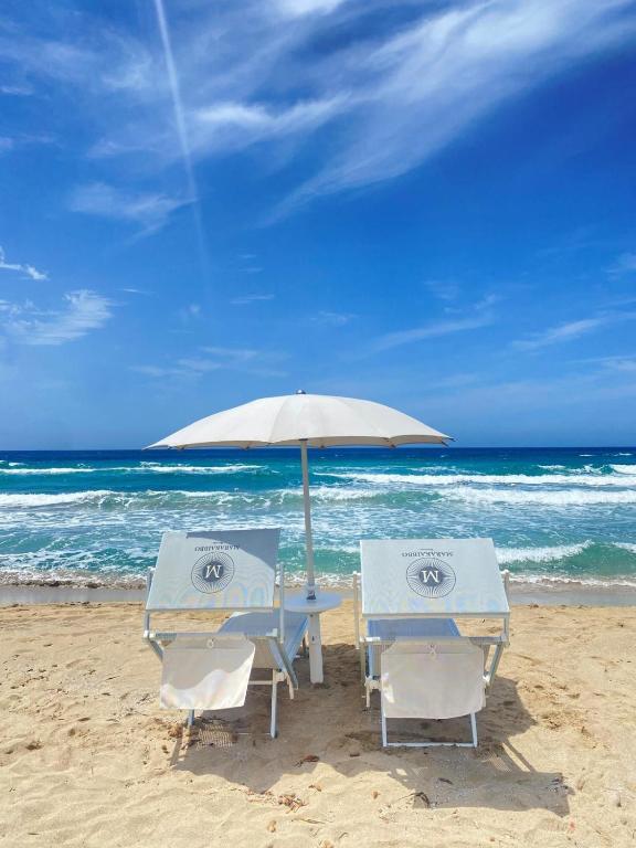 La spiaggia davanti a Villa La Bella Vita